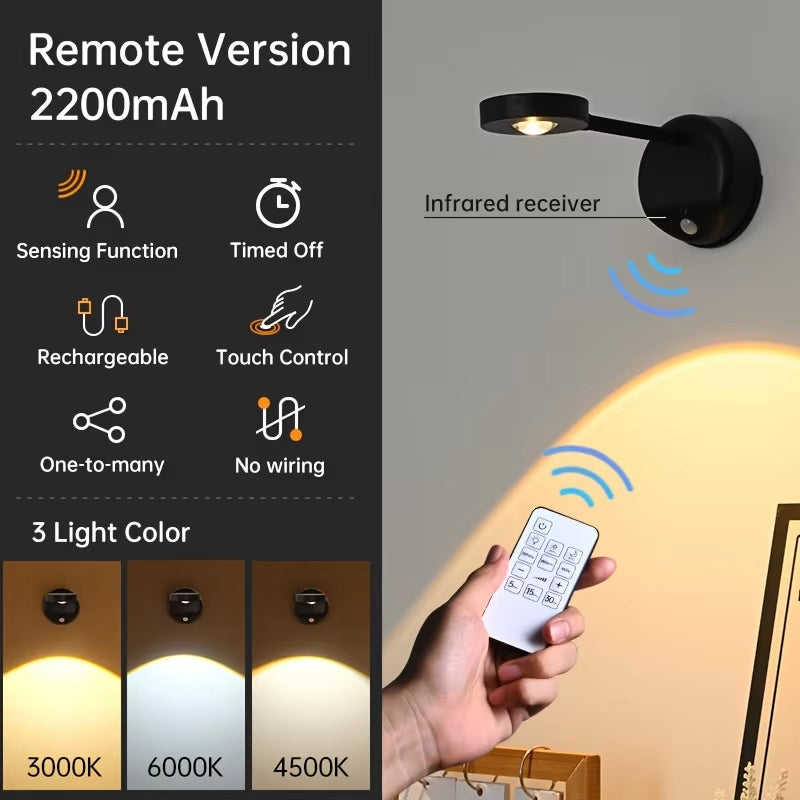 Rechargeable Spotlight Smart Led Wall Light