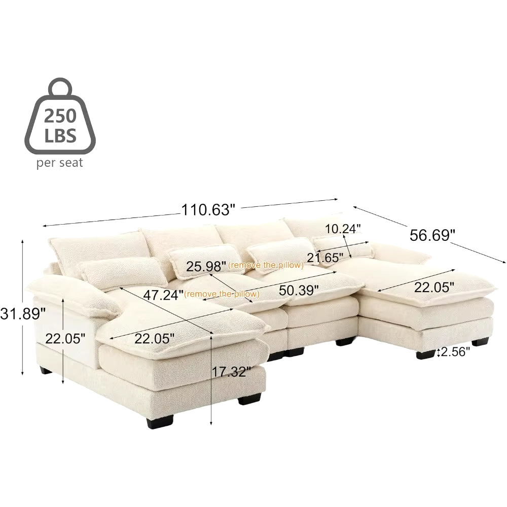 Ultimate 110" Comfort Sectional Sofa