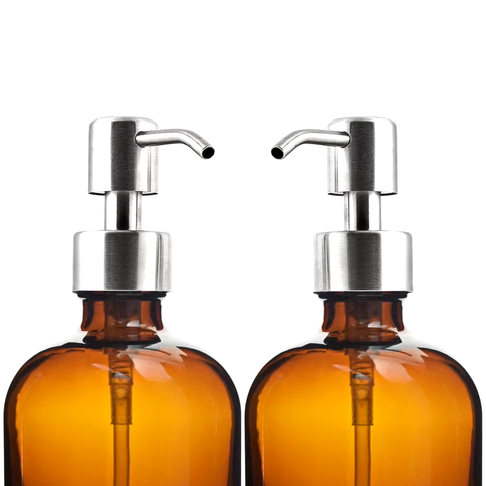 Amber Glass Soap Dispenser